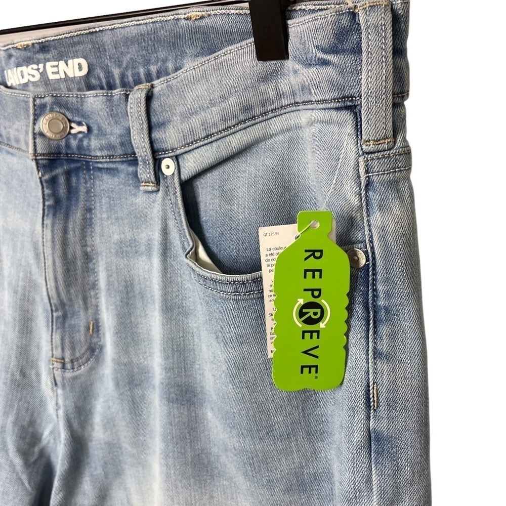 Lands End High Rise Straight Ankle Jeans Light Wash Plus Size 16 - Picture 7 of 11